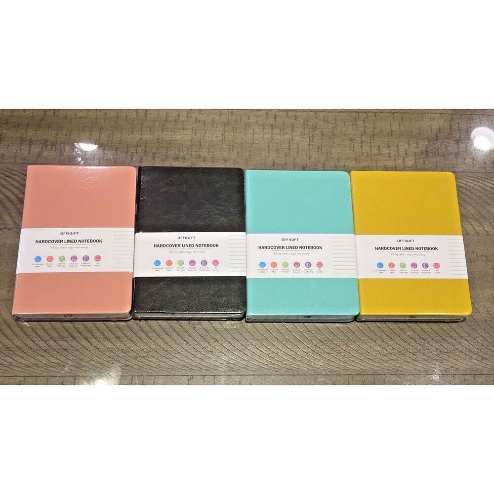 Lined Notebook 312 Numbered Pages Hardcover Leather Journal CHOOSE COLOR